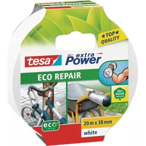tesa Power Universal ecoLogo Gewebeband weiß 20m x 38mm