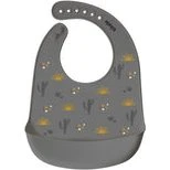 kikadu Silikon-Lätzchen Zebra Grau