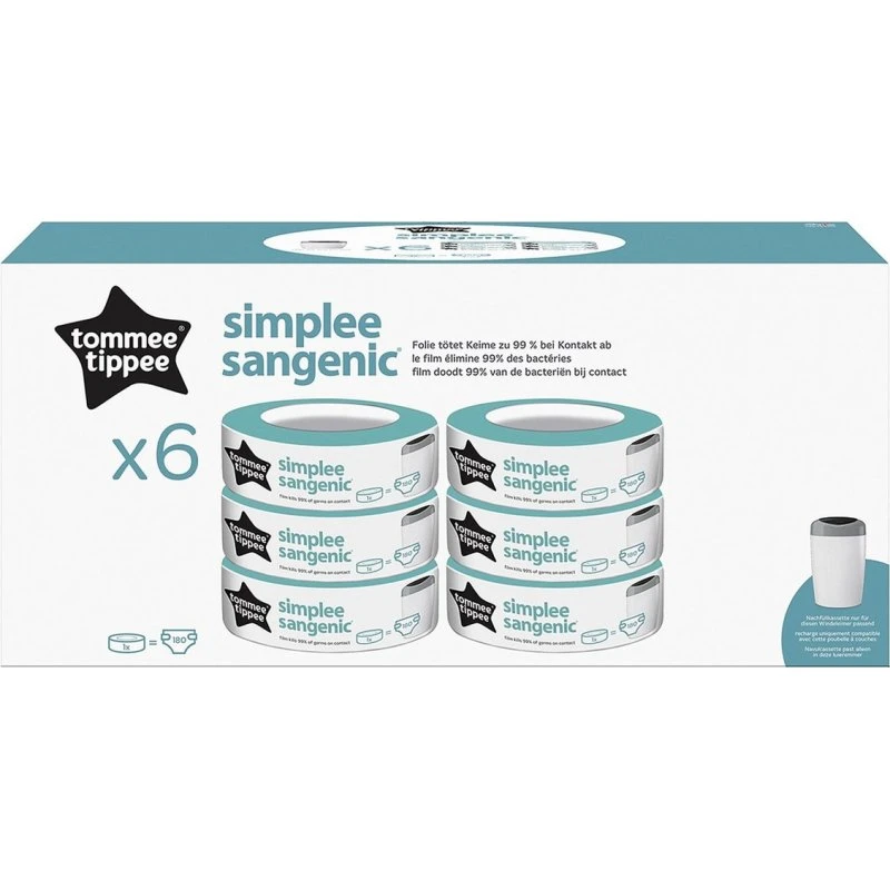 Tommee Tippee Simplee Sangenic Nachfüllkassette 6er Set