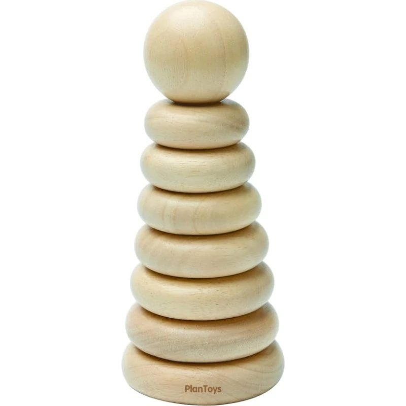 Plantoys Stapelringturm natur ab 18 Monate