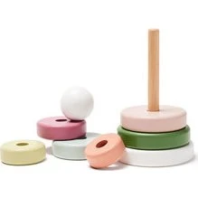 Kid's Concept Stapelringe Edvin, 6 farbige Holzringe