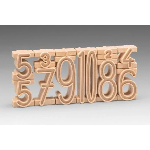 RE-Wood® Stapelzahlen Starter-Set naturfarben (11 Stück)