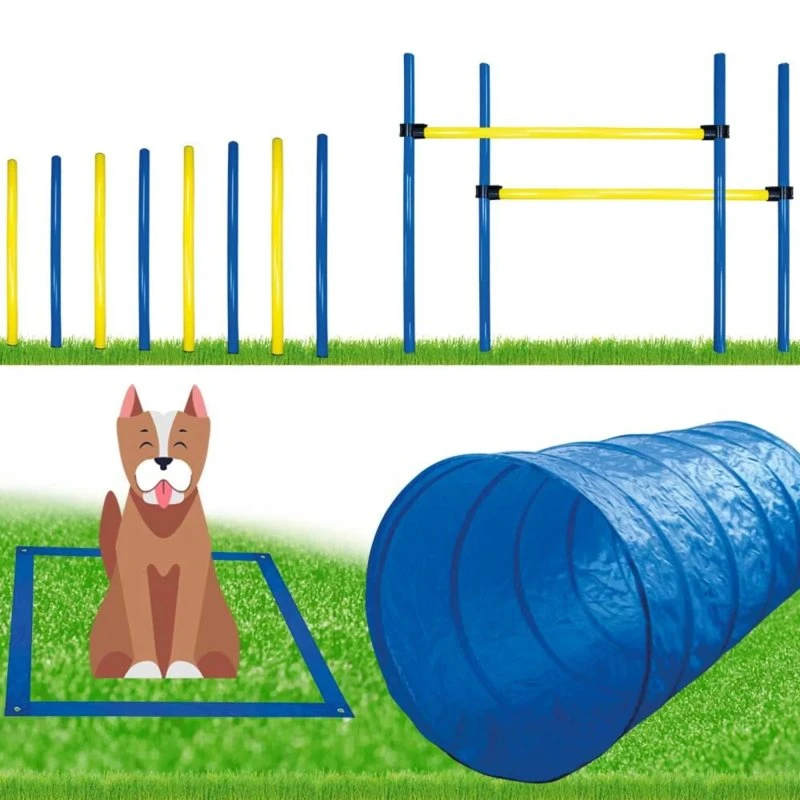 Procyon Dog Agility Set groß mit Startfeld und Tunnel