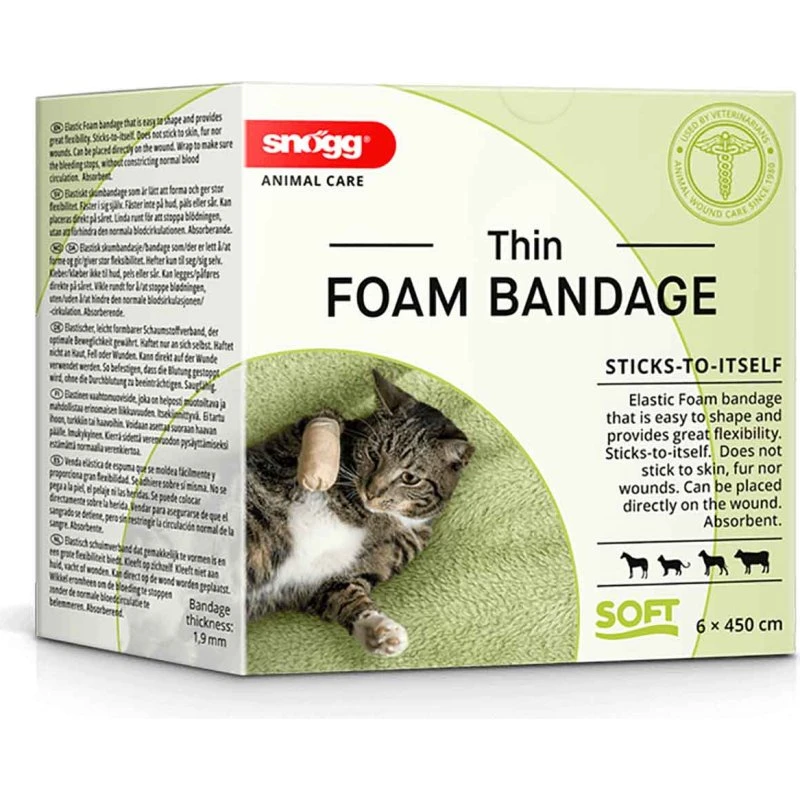 Snögg Animal Thin Foam Bandage 6x450cm