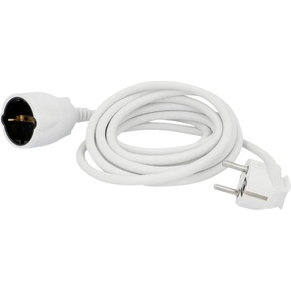 Unitec H05VV-F 3G1,5mm² weiß 3m Verlängerungskabel