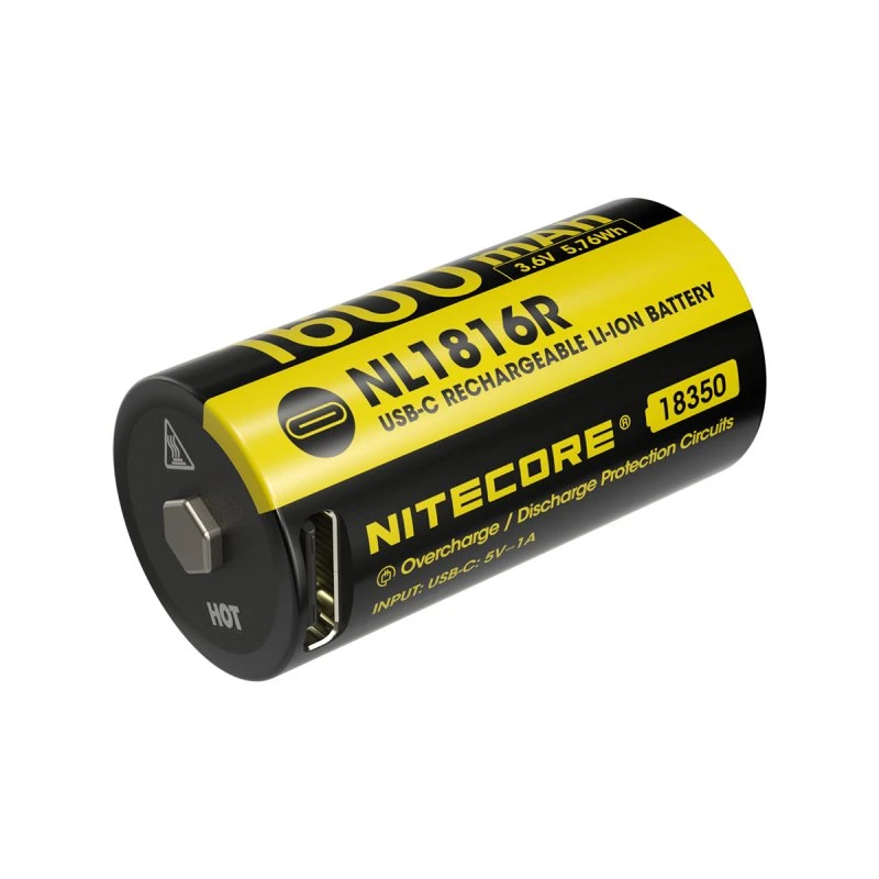 Nitecore NL1816R 18350 Li-Ion-Akku 1600mAh USB-C