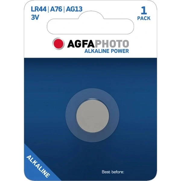 Agfaphoto LR44 V13GA 1.5V Alkaline Knopfzelle (1er Blister)