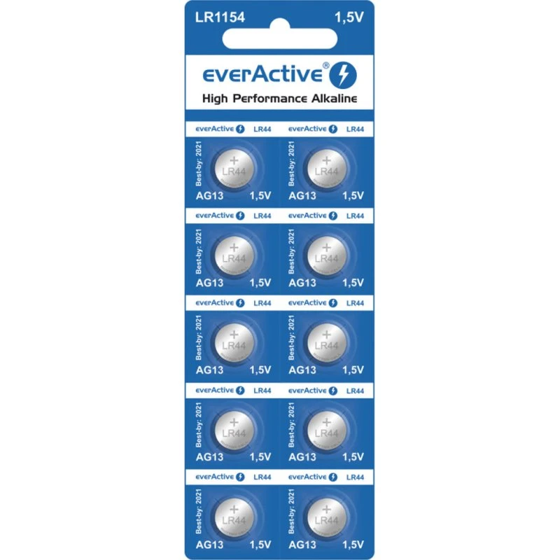 everActive 10x AG13 LR44 Knopfzellen 1,5V