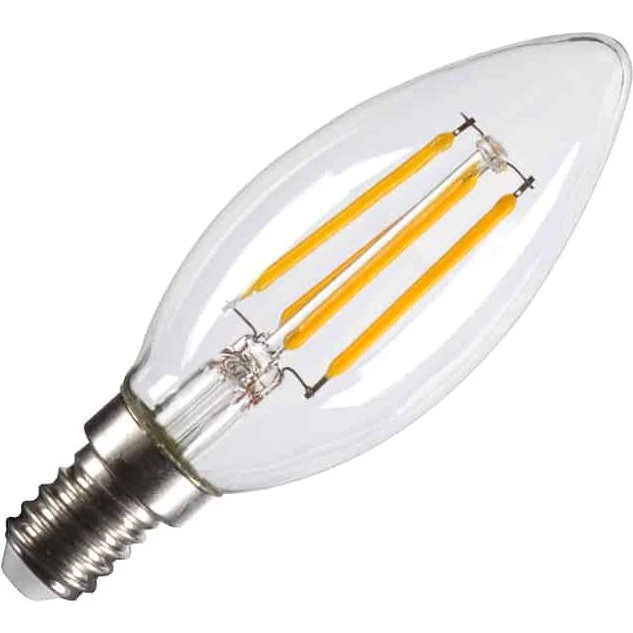 SLV C35 E14 LED Filament Lampe 4,2W 2700K 320°