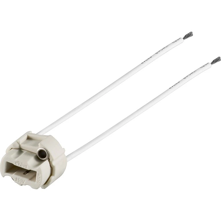Goobay G9 Lampenfassung mit Zwillingslitze, 0,15 m, Keramik