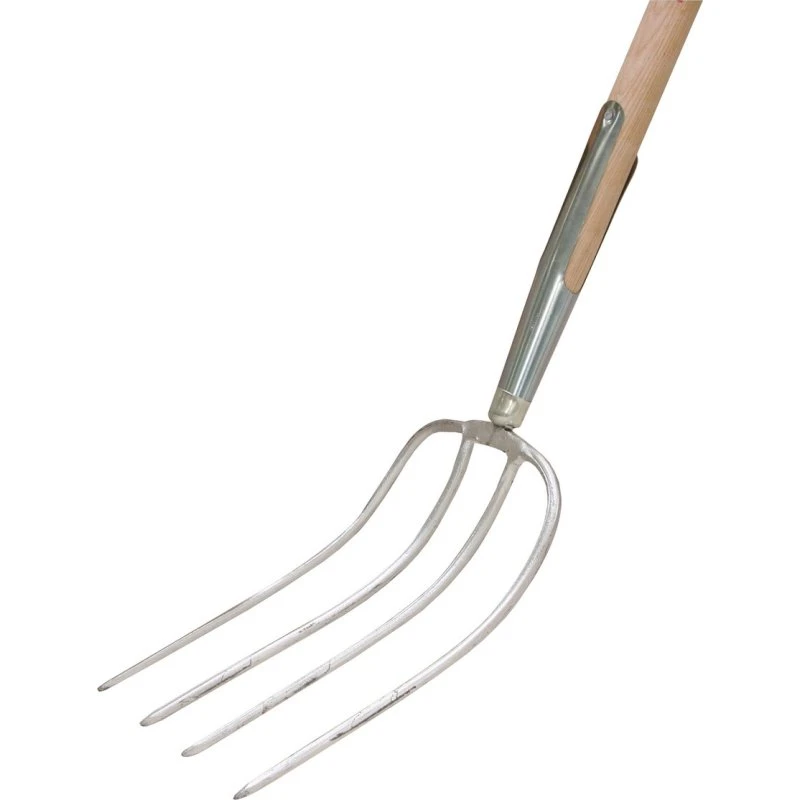 Fischer Dunggabel 4-Zinken mit Eschenholzstiel