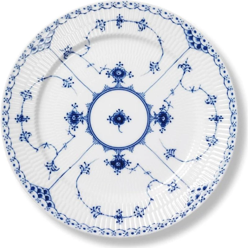 Royal Copenhagen Blue Fluted Half Lace Frühstücksteller 22 cm