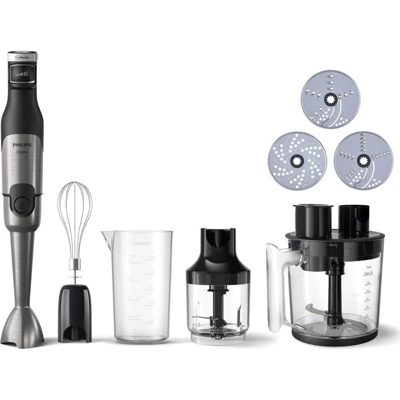 Philips HR2685/00 5000 Series Stabmixer, 1200 W, Schwarz/Edelstahl