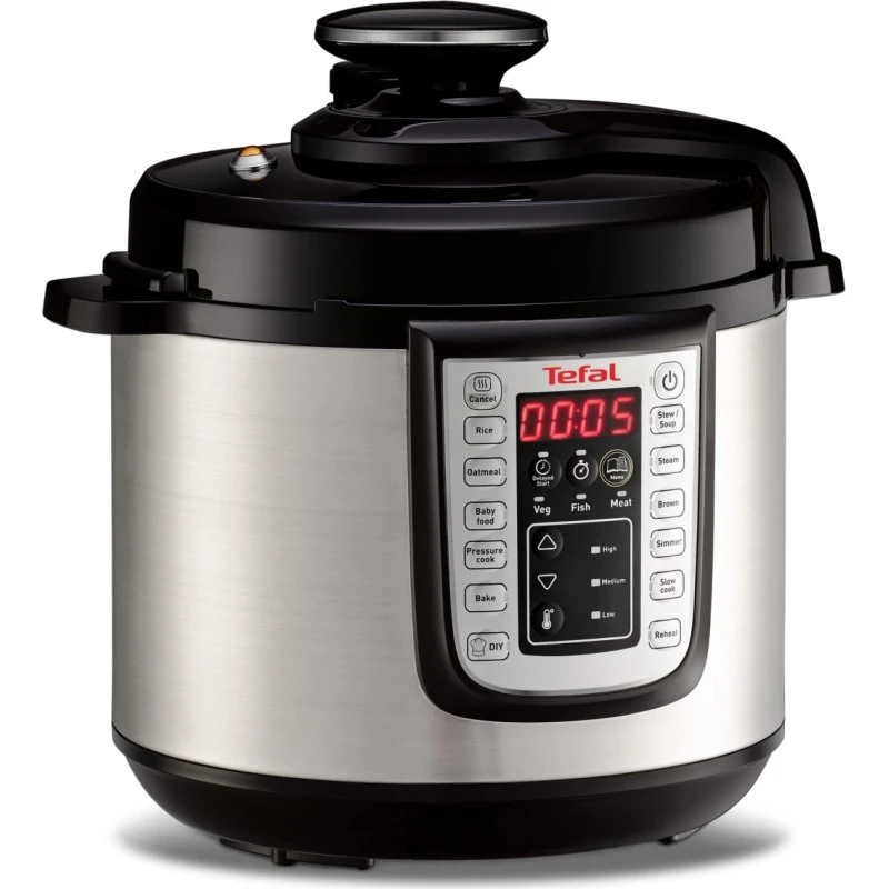 Tefal CY505E Fast & Delicious Multikocher 6 L, Schwarz/Edelstahl