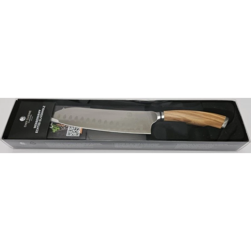 Santoku-Messer mit Olivenholzgriff, 18 cm