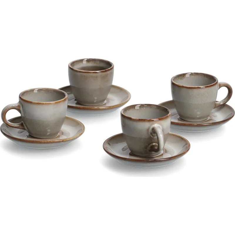 Zeller Present Espresso-Set 8-tlg. in Taupe