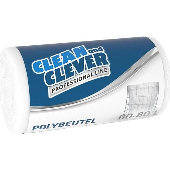 Clean and Clever Polybeutel 60-80 L weiß