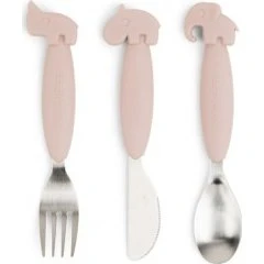 Done by Deer Easy-Grip Besteckset Deer Friends Powder 3er Pack