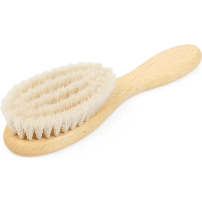 Grünspecht Babybürste mit Ziegenhaar