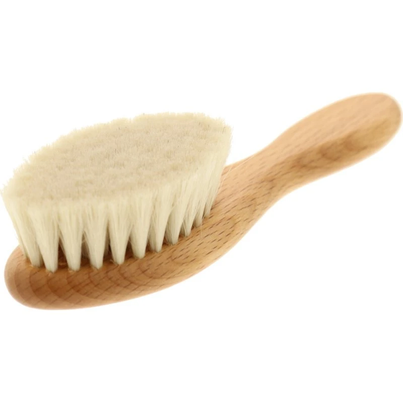 Ziegenhaar-Babybürste aus Buchenholz, 14,5 cm