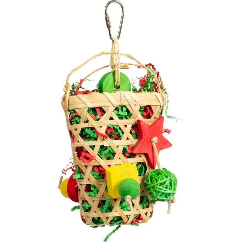 HappyBird Hängespielzeug Bamboo Shred-Basket