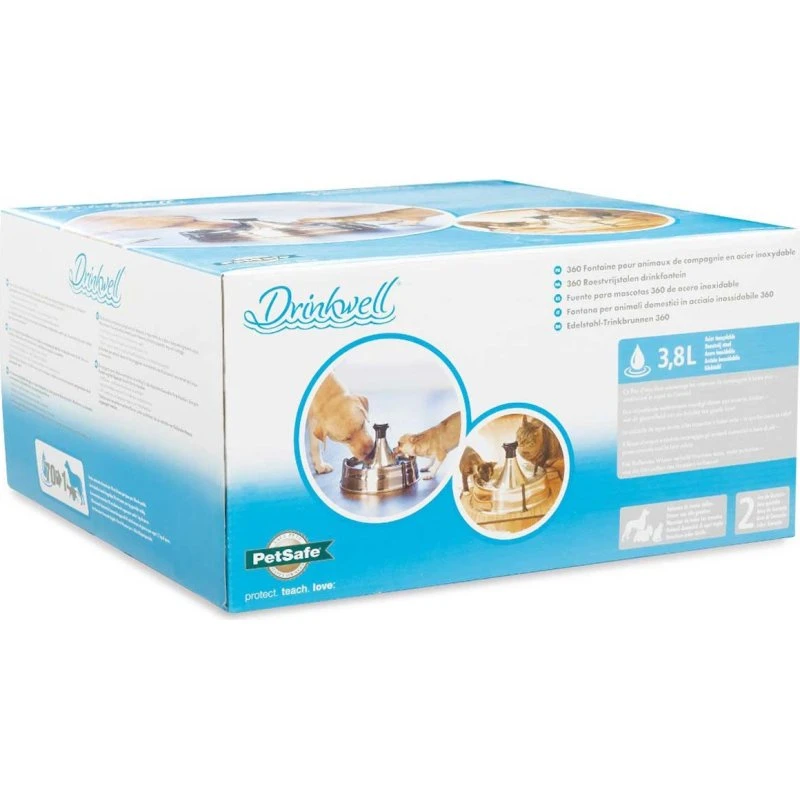 PetSafe Drinkwell Edelstahl 360 Trinkbrunnen 3,8L