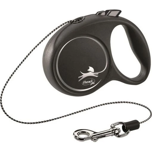 TRIXIE flexi Seil-Leine Black Design schwarz XS 3 m