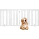 Hundegitter 89 cm hoch klappbar, freistehend, Weiß