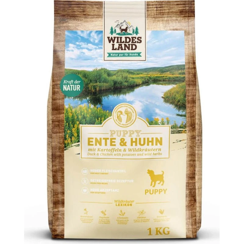 Wildes Land Classic Puppy Ente & Huhn mit Kartoffel 1 kg