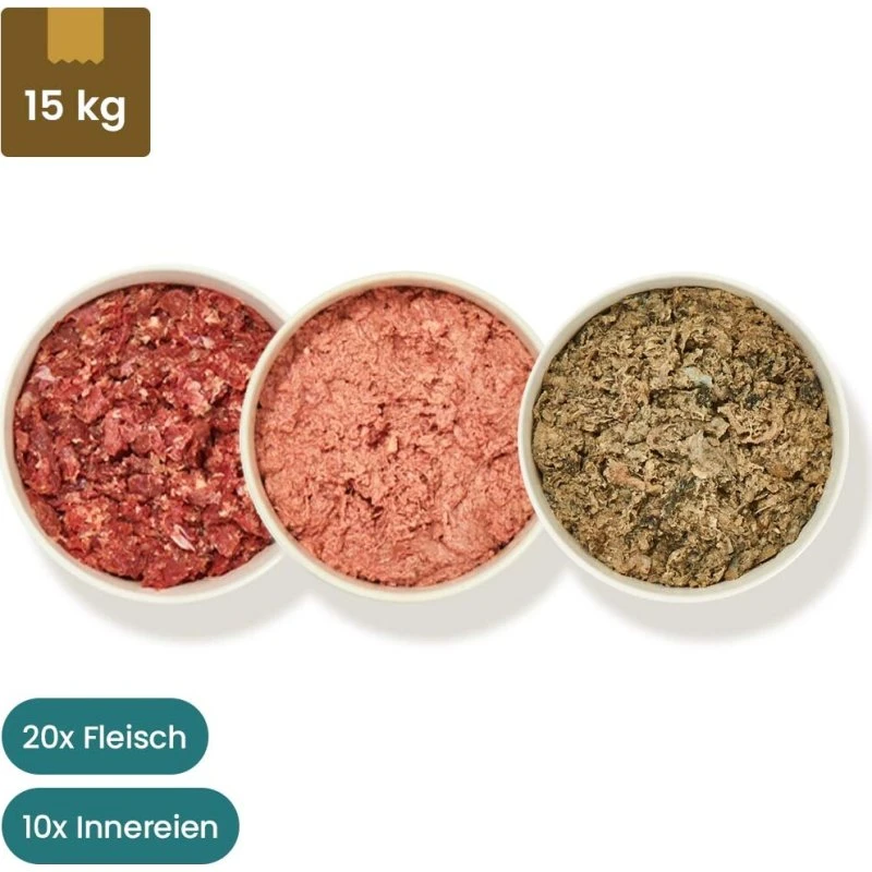 haustierkost.de Hund Welpe Frostfutter Menü 15 kg