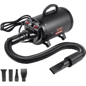 VEVOR Hundefön 2000W mit 4 Düsen, 70 m/s, 29,4–57,2°C