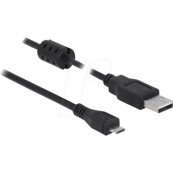 Delock 84902 USB 2.0 Typ-A auf Micro-B, 1,5 m, schwarz