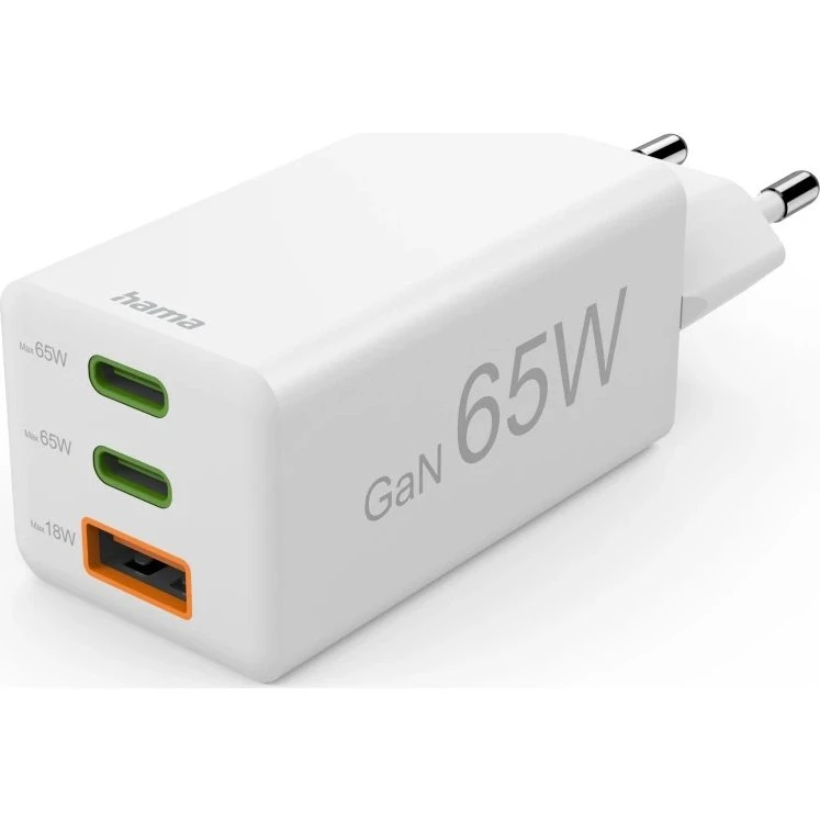 Anker 65 W Schnellladegerät mit 2x USB-C, 1x USB-A, Weiß