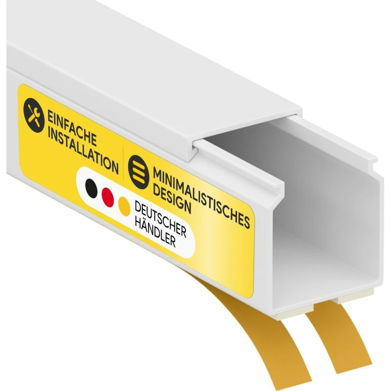 KosmosProfil Kabelkanal PVC weiß 2m selbstklebend