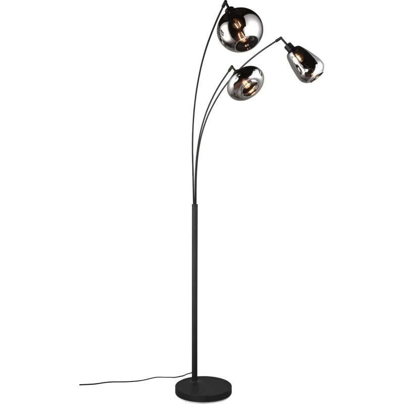 Trio Leuchten LUMINA Stehleuchte schwarz matt 3x E14