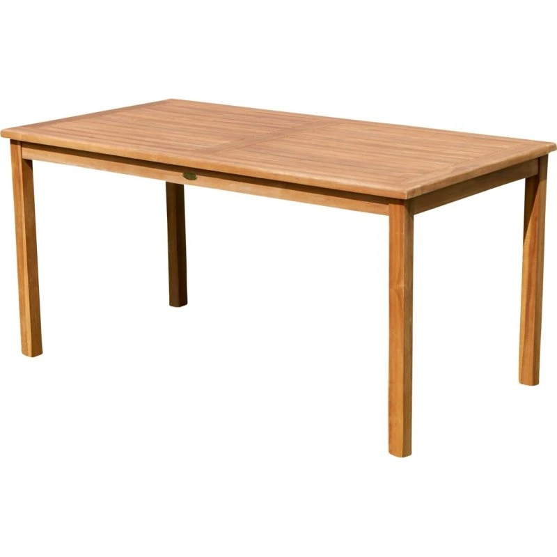 JAV-ALPEN Echt-Teak-Gartentisch 150x80 cm
