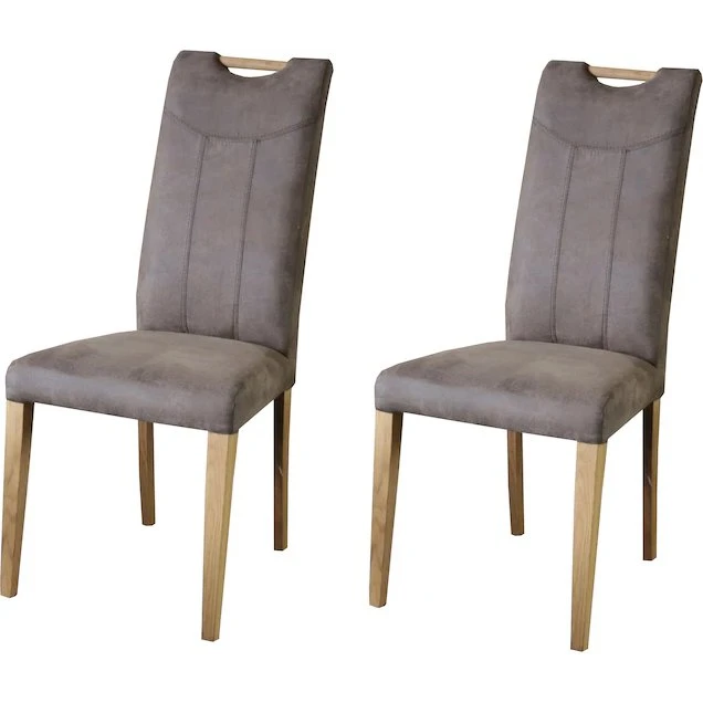 Home affaire Roberta Polsterstuhl Eiche massiv (2er Set)