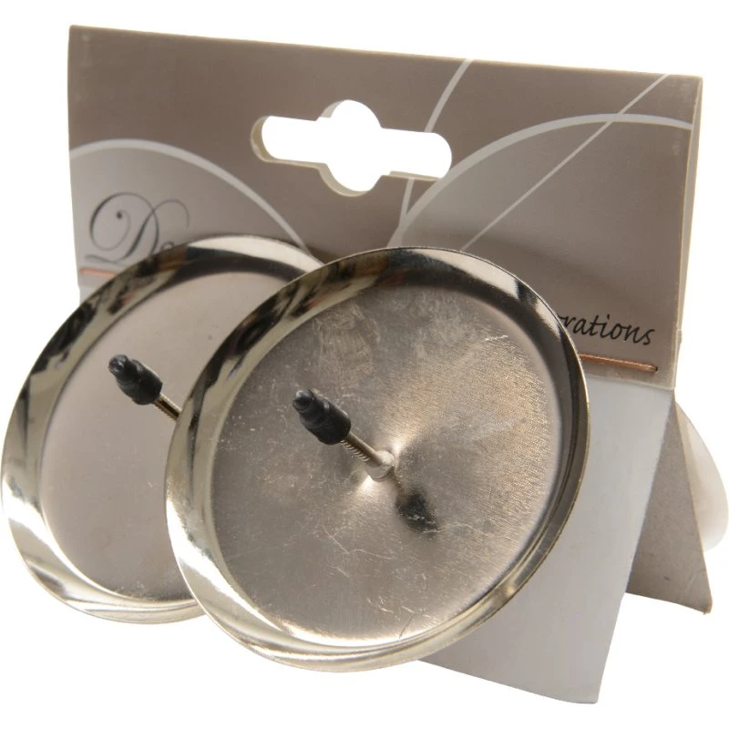 Kaemingk Metall-Adventskerzenhalter Ø 6 cm silber (4 Stück)