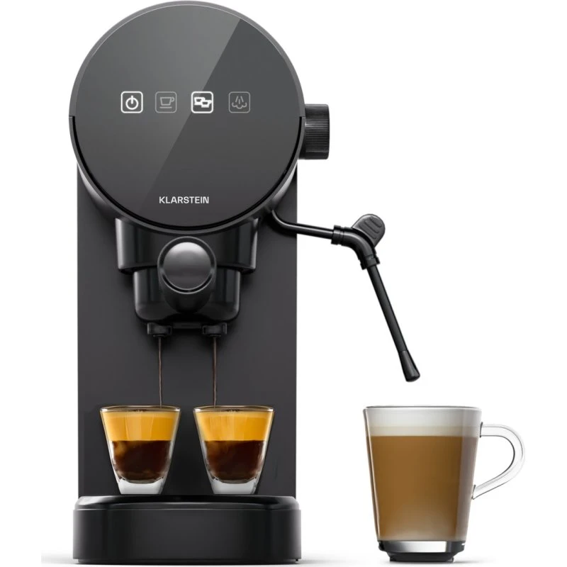 Klarstein Furore Espressomaschine Edelstahl 20 bar 2 Tassen