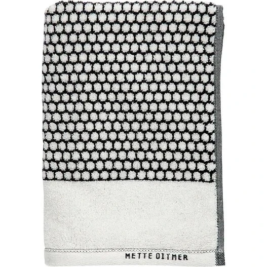 Mette Ditmer Grid Handtuch 50 x 100 cm schwarz/off-white