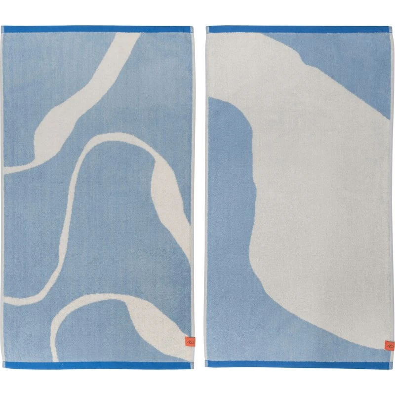 Mette Ditmer Nova Arte Handtuch 50x90 cm Hellblau/Off-White 2er-Pack