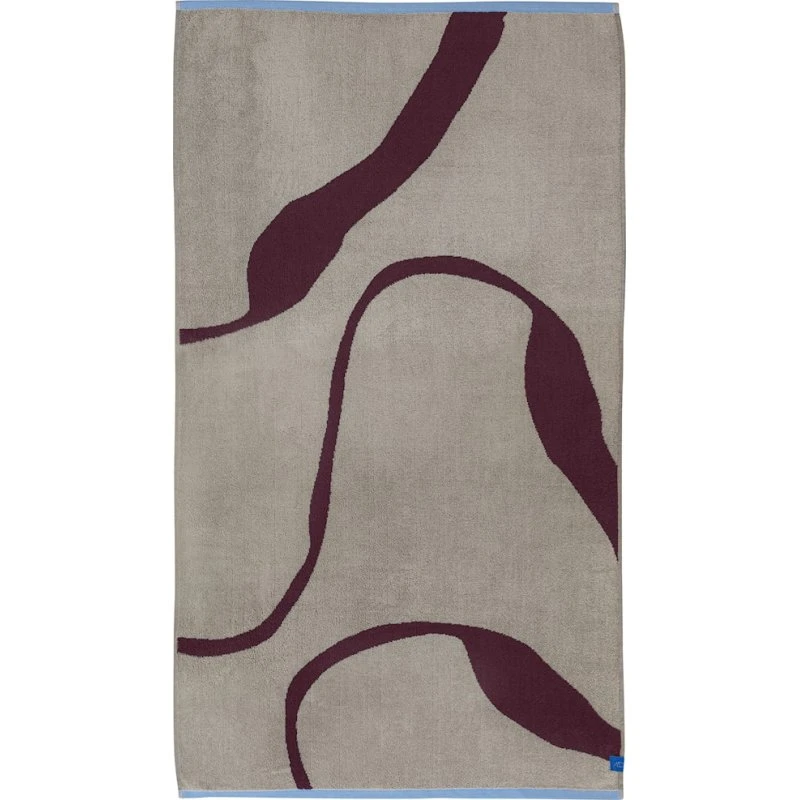 Mette Ditmer Nova Arte Badehandtuch 70x133 cm Wein/Sand