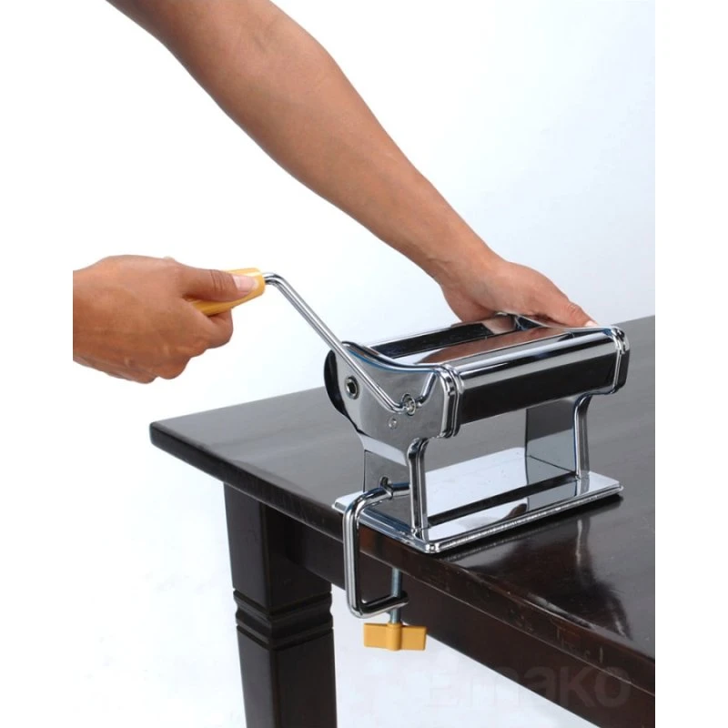 Nudelmaschine Edelstahl 2-in-1 silbern