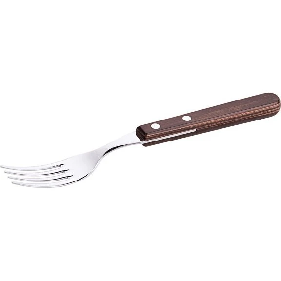 Contacto Steakgabel Jumbo Holzimitat, groß, Edelstahl