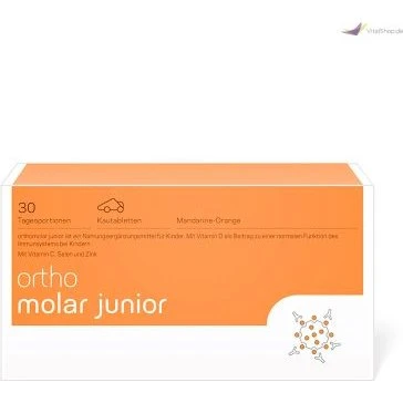 Orthomolar junior Mandarine-Orange Kautabletten, 30 Tagesportionen