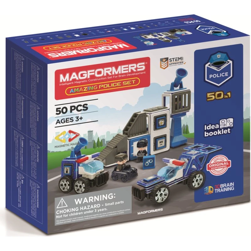 Magformers Amazing Police 50-Teliger Magnet-Bausatz