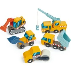 Tender Leaf Toys Baustellenfahrzeuge 5-teilig