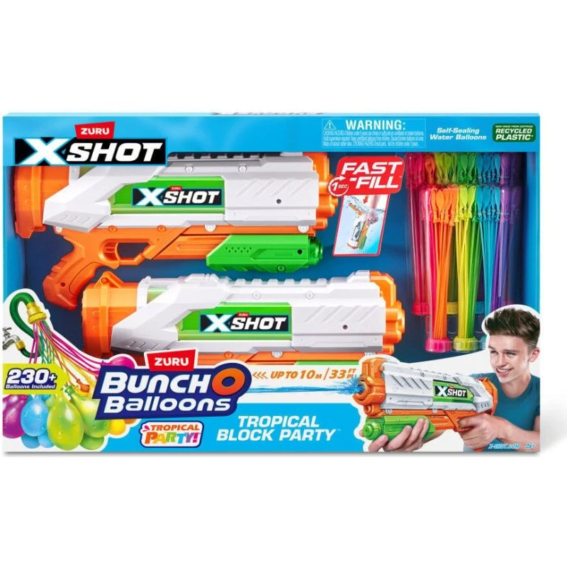 Zuru X-Shot Fast-Fill Combopack Tropical Party Set