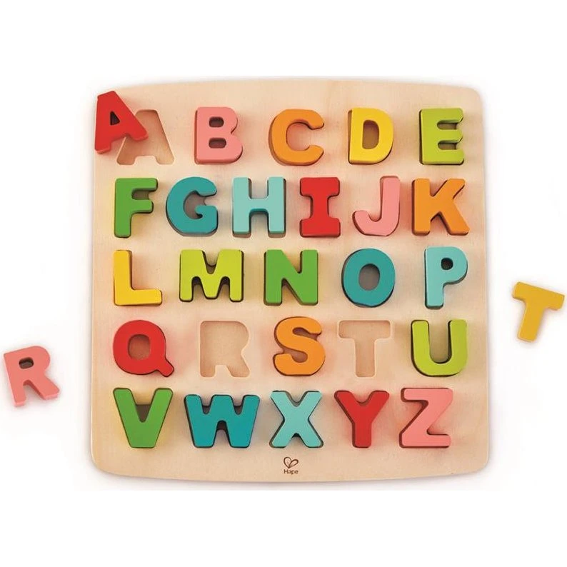 Hape Puzzle E1551 Großbuchstaben, 27 Teile, Holz, ab 3 Jahre