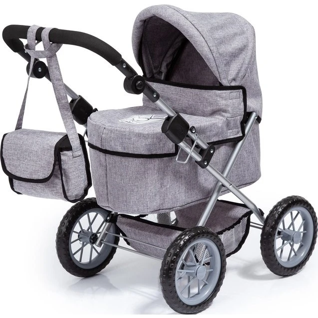 Bayer Puppenwagen Trendy grau mit Wickeltasche